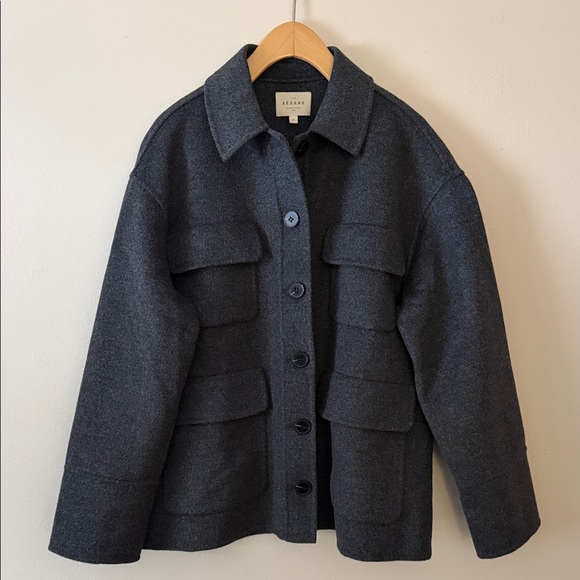 Sezane The Rosalie Jacket in Charcoal Gray Size 6 - Picture 3 of 6